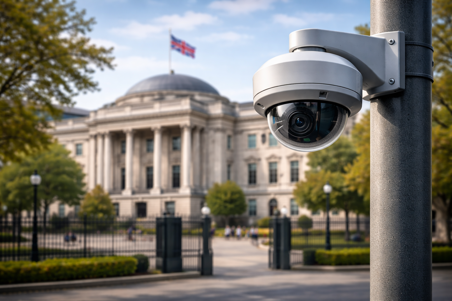 Government facility security system with CCTV, access control and monitoring